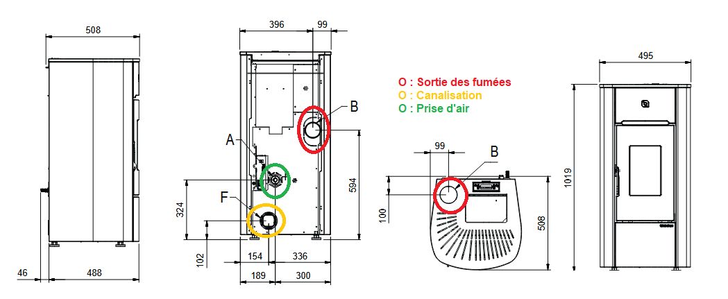 Stufa a pellet - EXTRAFLAME Mariella Plus AD 7.5 kW