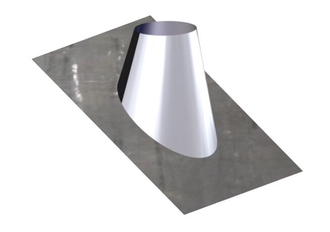 Solin de toit en pente 30/45° Ø100mm - DW 316L/304