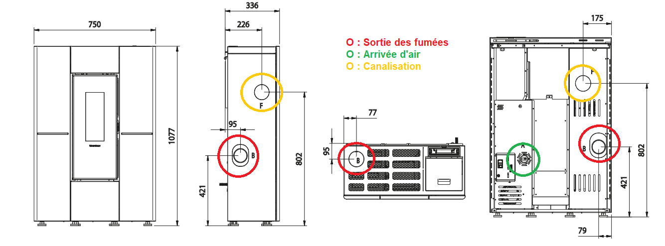 Stufa à granules slim canalisable - EXTRAFLAME Marilena Plus Crystal 5.0.16 8 kW