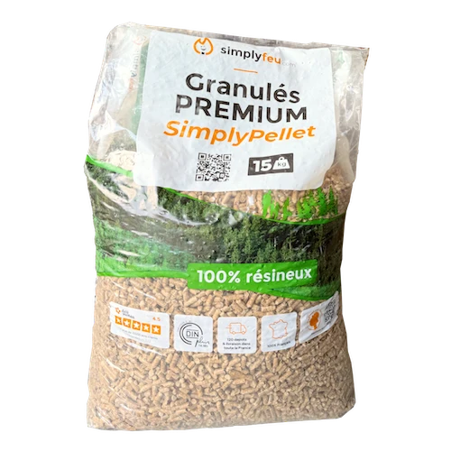 Granulés de bois Premium SimplyPELLET - 3 palettes - 195 sacs 2925 kg