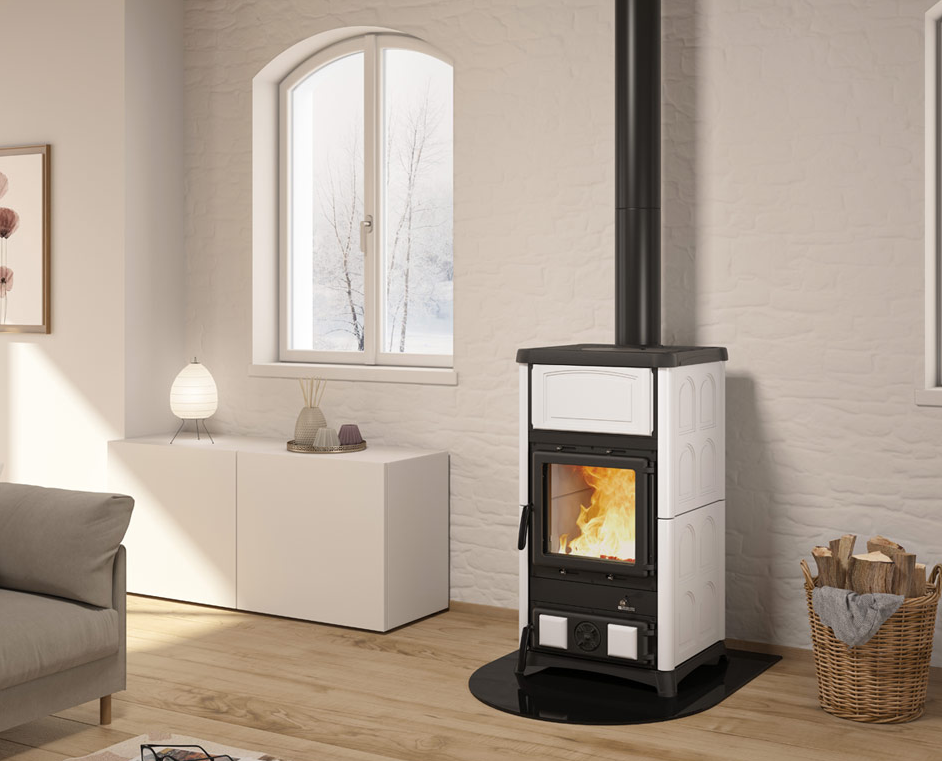 Stufa a legna raccordable en céramique - LA NORDICA Concita.16 11.8 kW