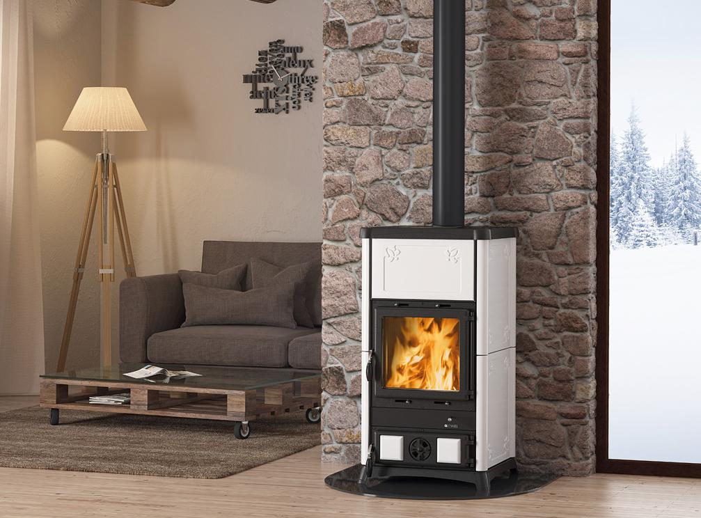 Stufa a legna raccordable en céramique - LA NORDICA Fedora.16 8.3 kW