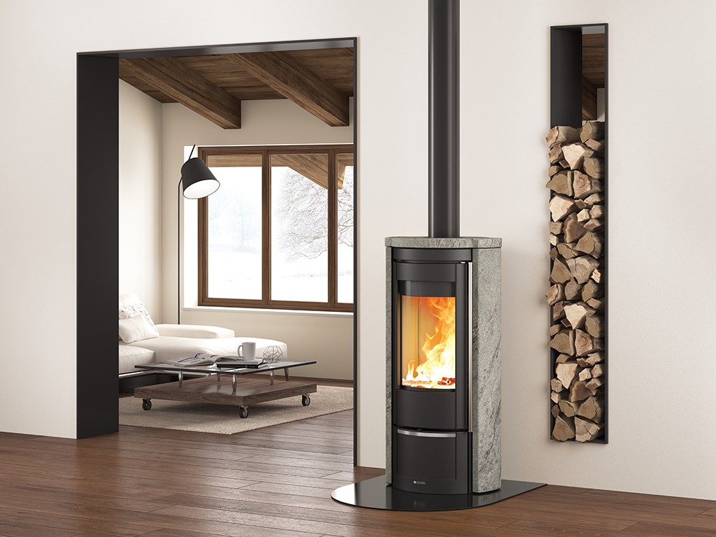 Stufa a legna en pierre raccordable - LA NORDICA Liu.16 Petra 7.5 kW