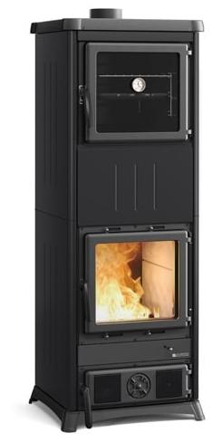 Stufa a legna avec four raccordable - LA NORDICA Nova Forno Steel.16 11.8 kW