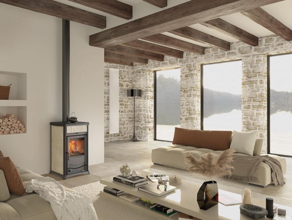 Thermo Stufa a legna raccordable - LA NORDICA TermoRossella Plus DSA.16 11.1 kW