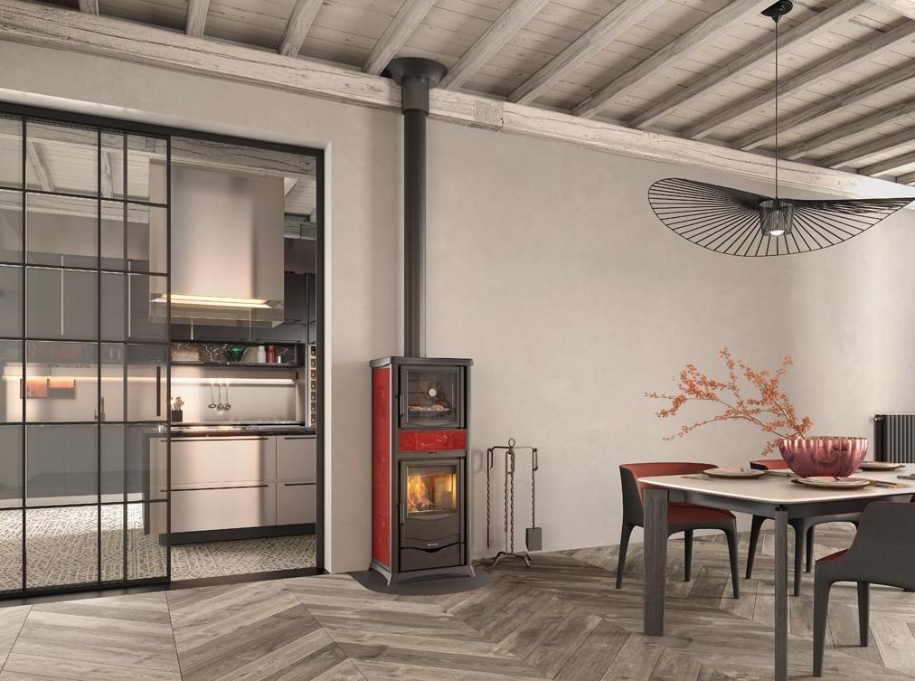 Thermo Stufa a legna avec four - LA NORDICA TermoRossella Plus Forno DSA.16 11.1 kW