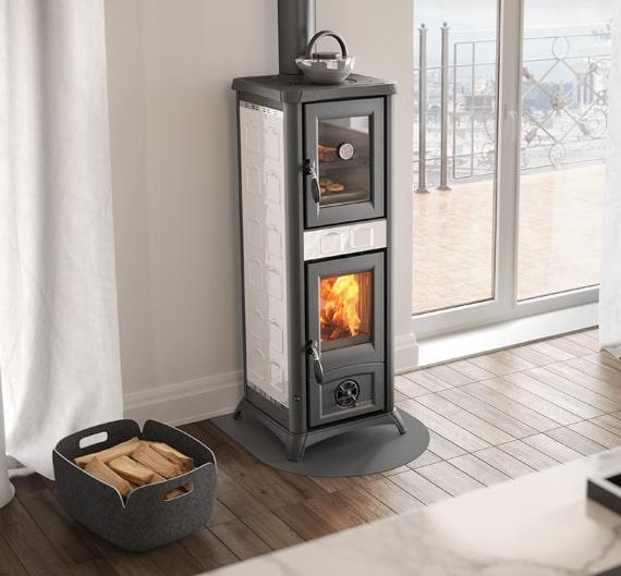 Stufa a legna avec four - LA NORDICA Gemma Forno.165 Ceramica 7.3 kW