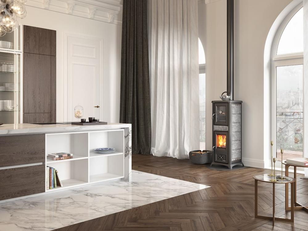 Stufa a legna avec four - LA NORDICA Gemma Forno.165 Pierre 7.3 kW