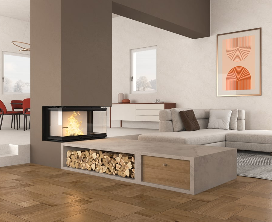 Inserto à bois 3 faces - LA NORDICA Monoblocco 3LC.165 12 kW
