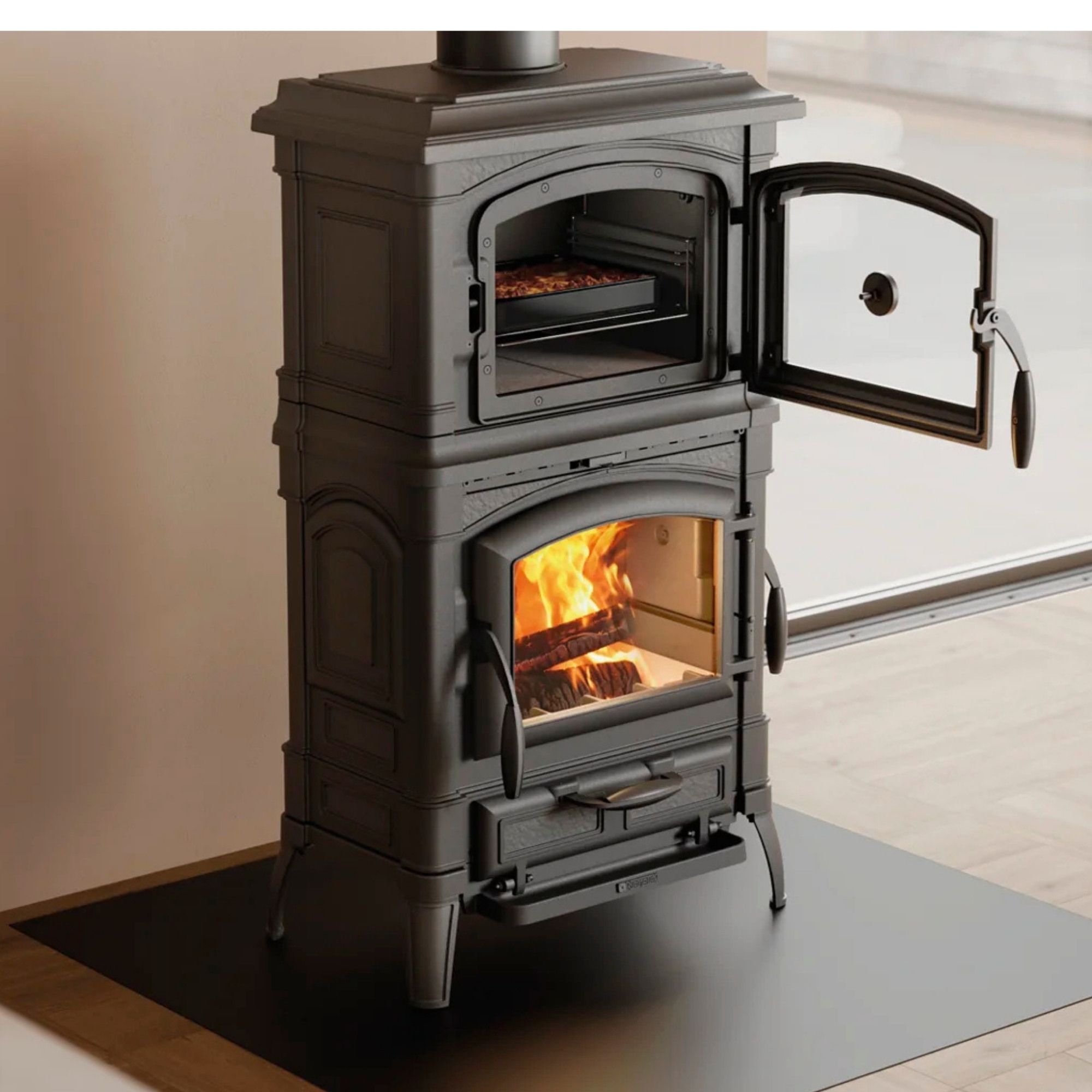 Stufa a legna en fonte avec four - LA NORDICA Isetta Forno 8.2 kW