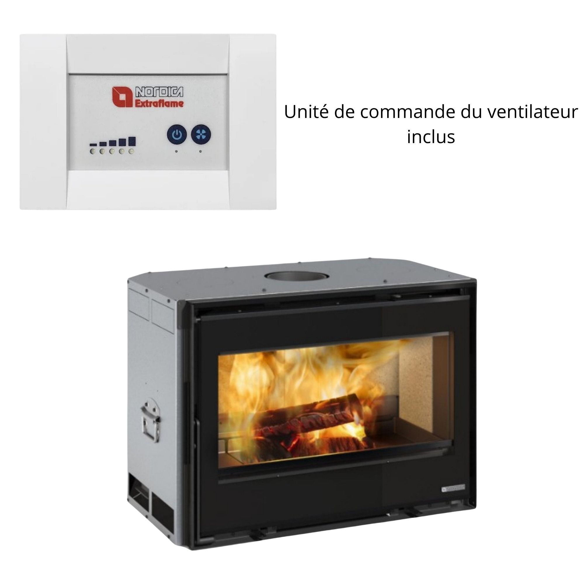 Inserto à bois ventilé - LA NORDICA Inserto 80 Lean 9.5 kW