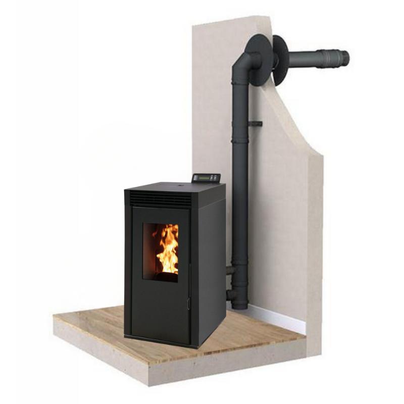 PACK : Stufa à granules étanche + Kit ventosa - INTERSTOVES Marina 6 kW