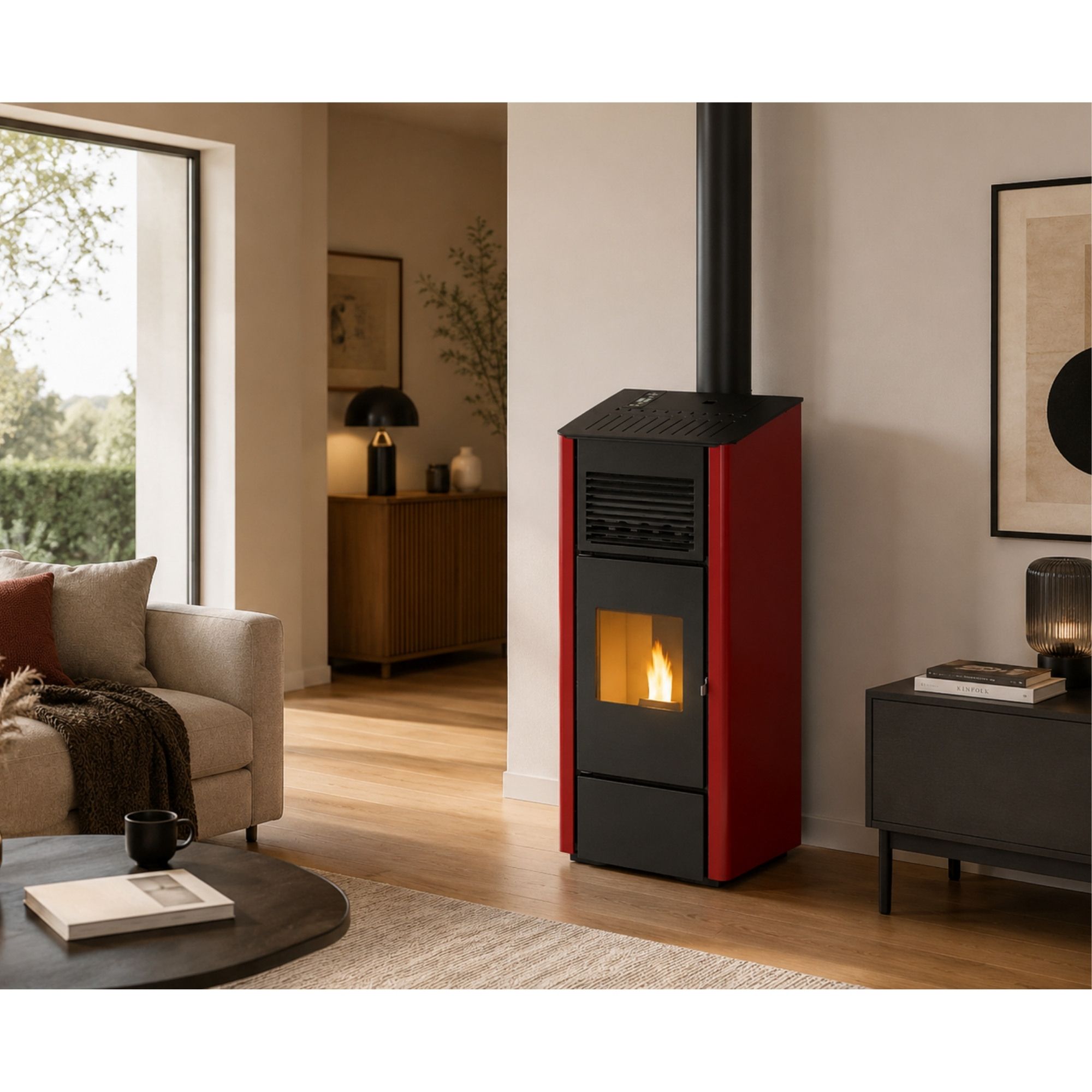 Stufa a pellet double canalisation - PUNTO FUOCO Agata 14 kW