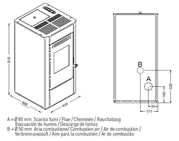 Stufa a pellet - PUNTO FUOCO Elsa 8 kW