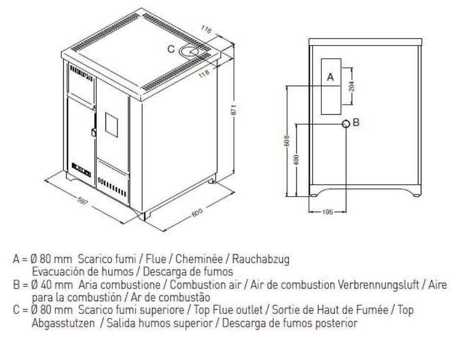 Cuisinière à granulés - PUNTO FUOCO Lea 7.2 kW