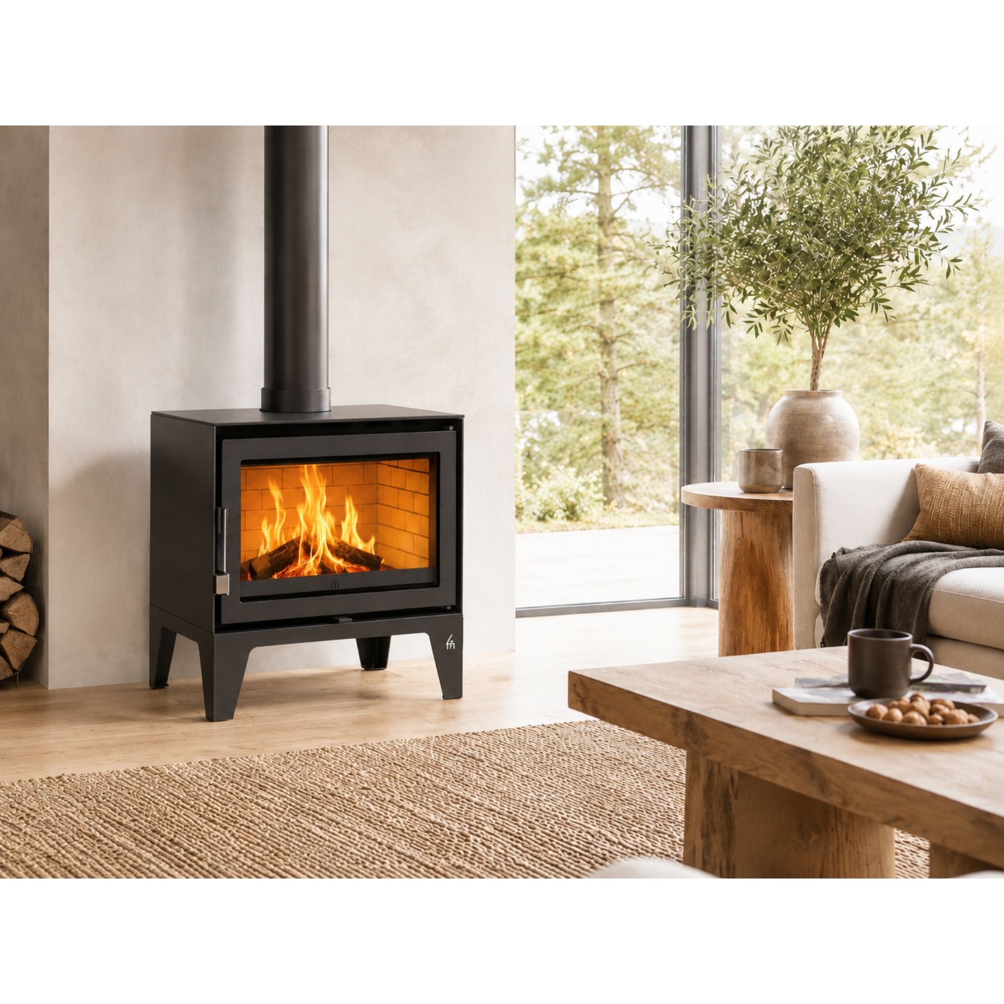 Stufa a legna fonte acier - FIREMATIC Boone 12.6 kW