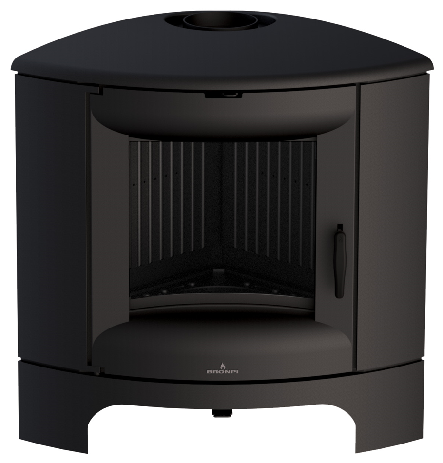 Stufa a legna d'angle en fonte - BRONPI Bremen 12 kW