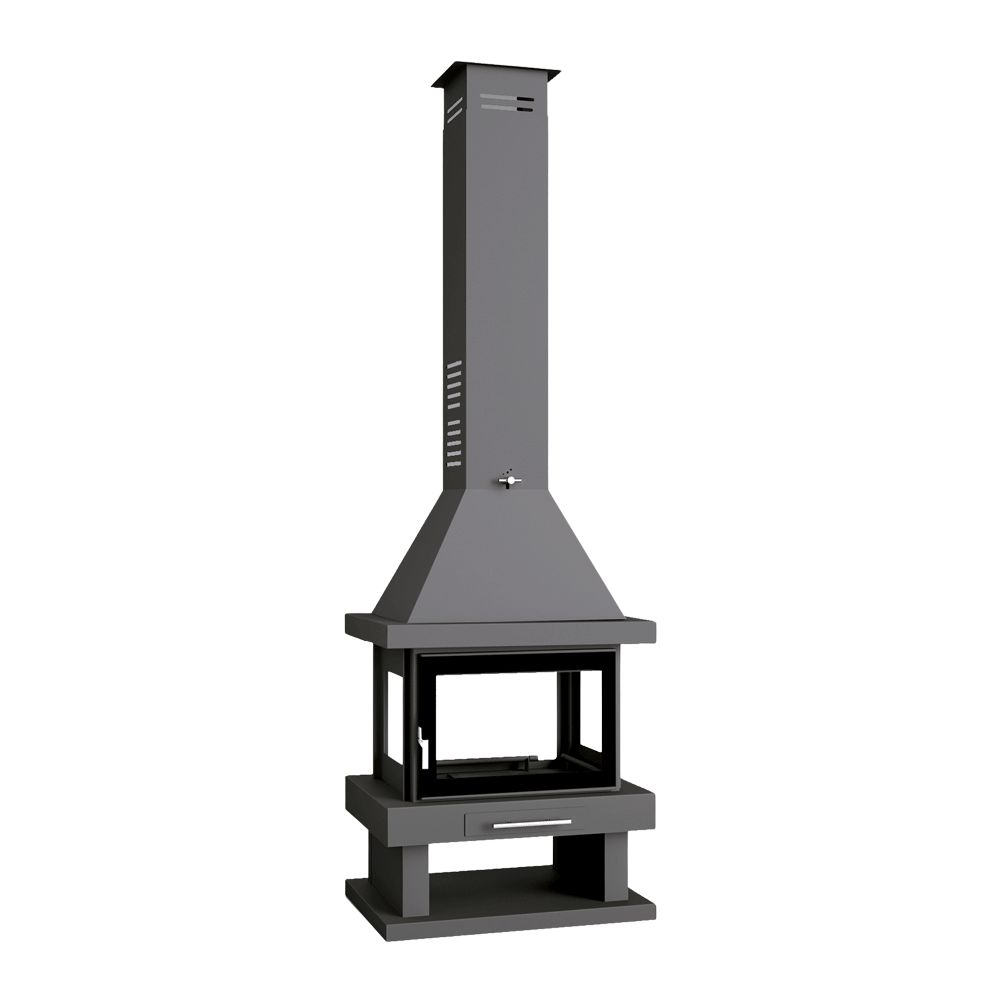 Stufa a legna cheminée 4 vitres - FIREMATIC Kingston 10.9 kW