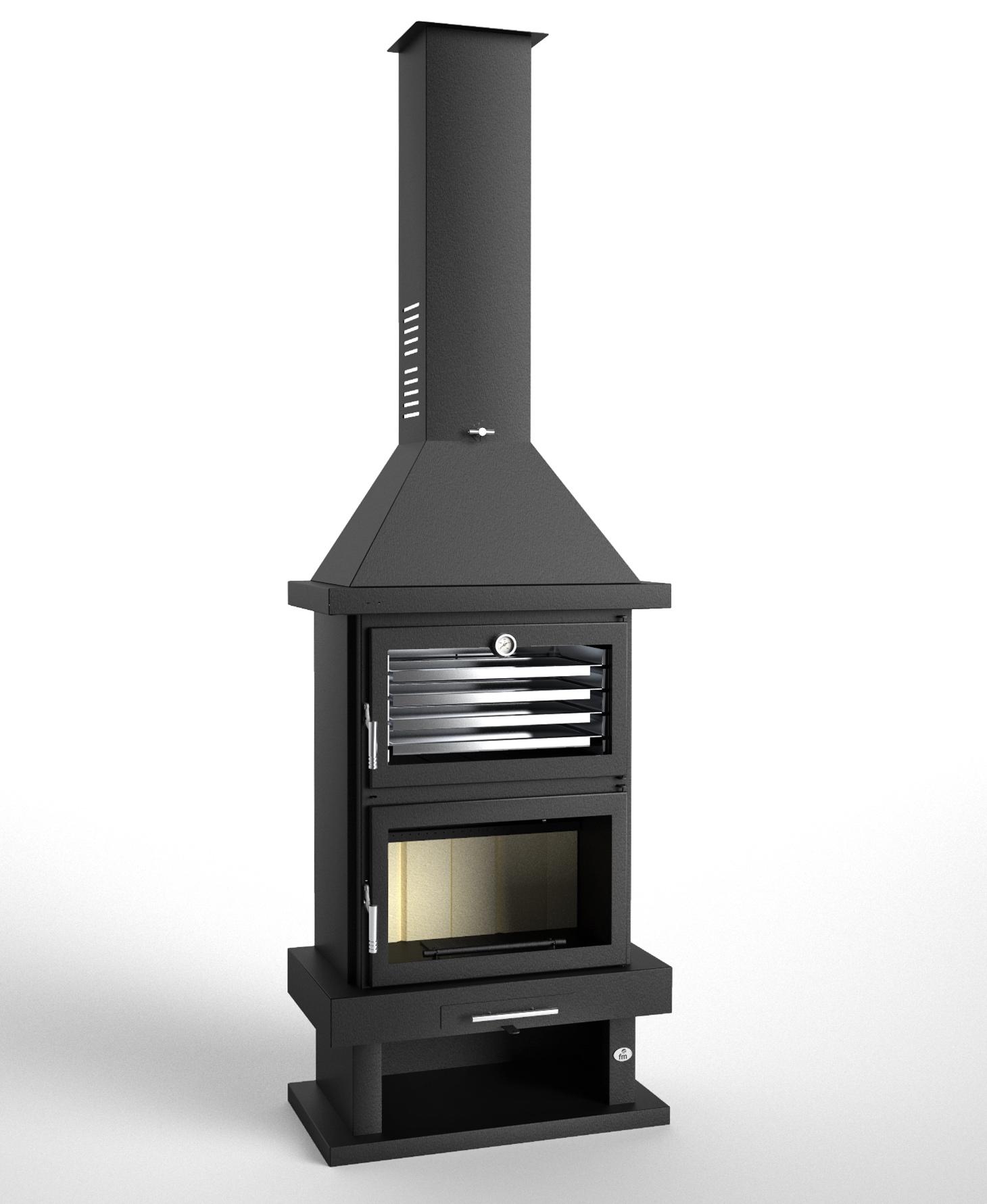 Stufa a legna cheminée avec four - FIREMATIC Lincoln 13.8 kW
