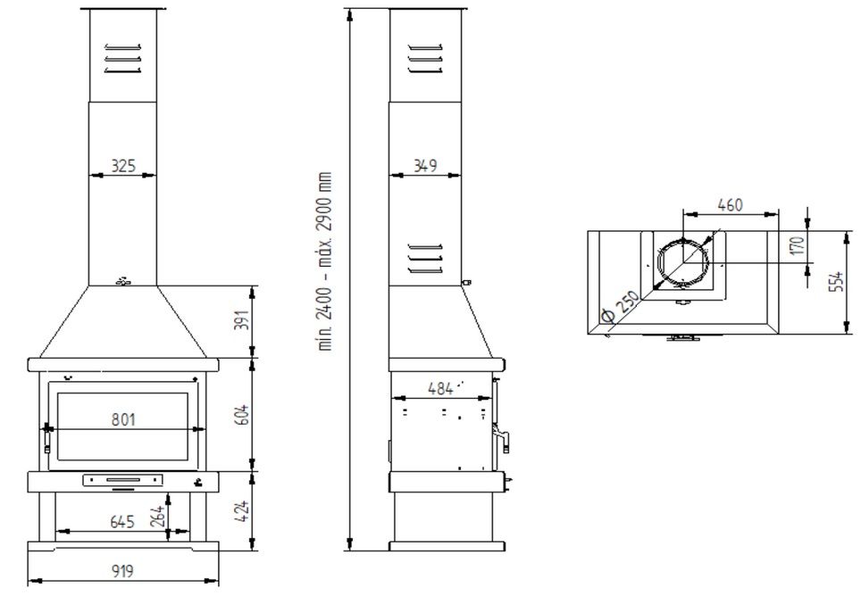 Stufa a legna cheminée - FIREMATIC Denton 13.8 kW