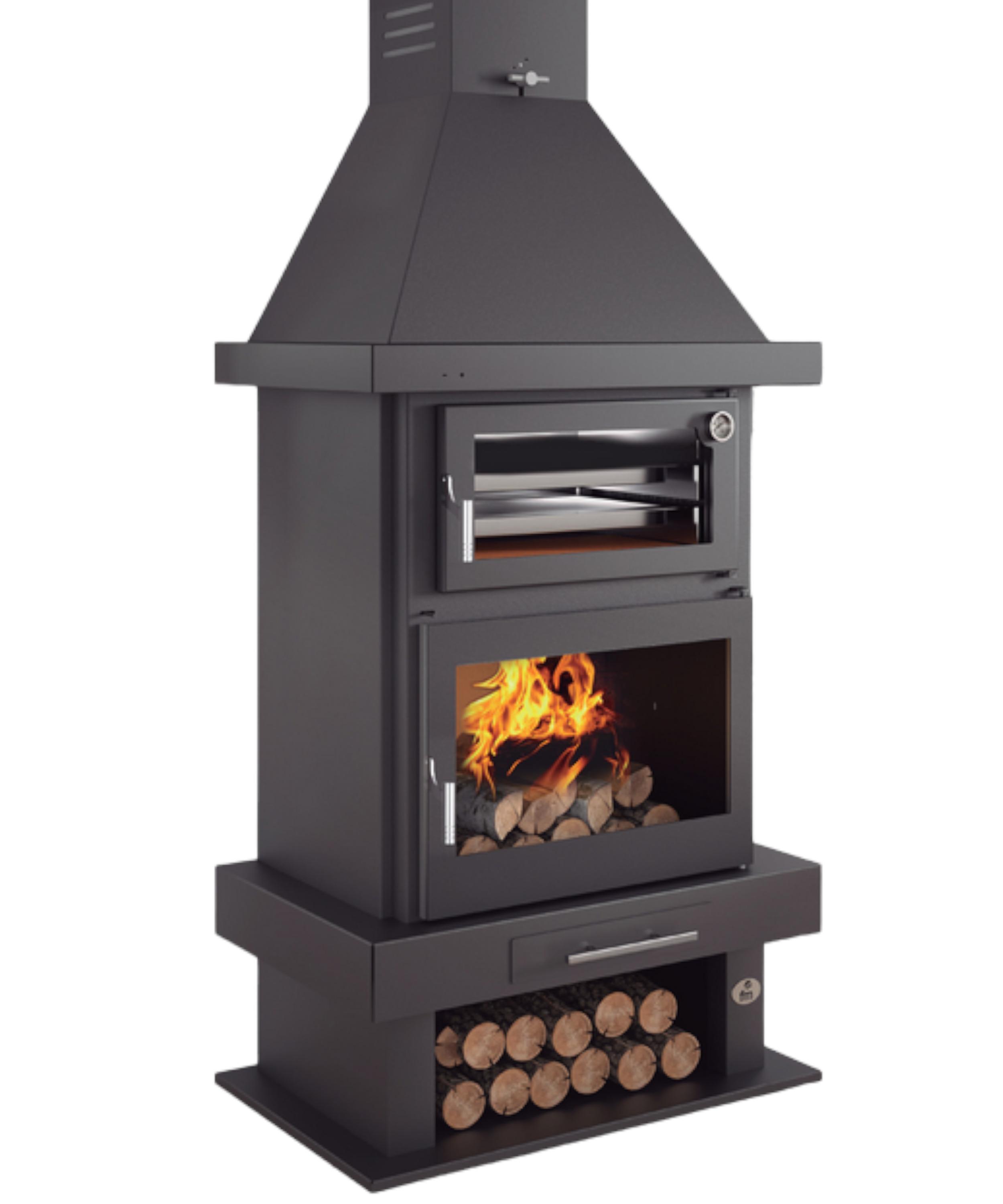 Stufa a legna cheminée avec four - FIREMATIC Phoenix 10.9 kW