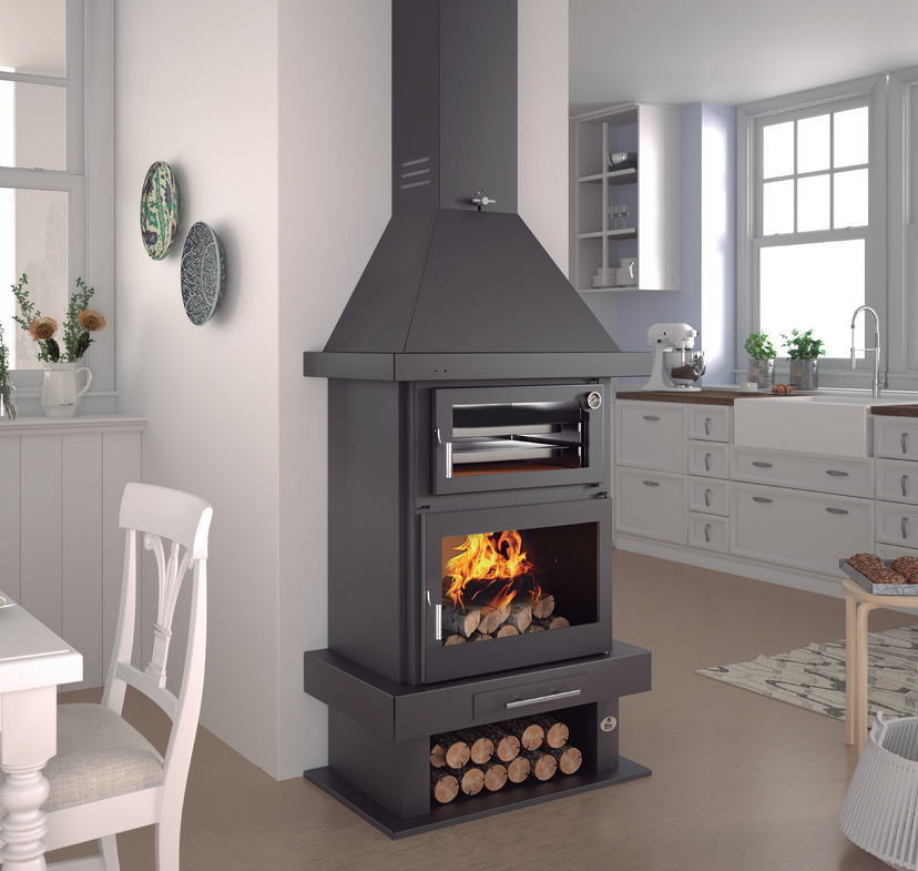 Stufa a legna cheminée avec four - FIREMATIC Phoenix 10.9 kW