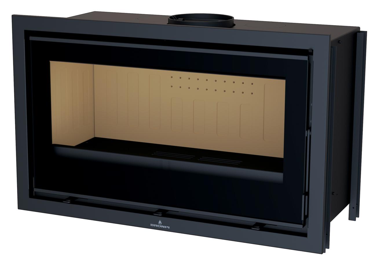 Inserto à bois canalisable raccordable - BRONPI Cairo 90 13 kW