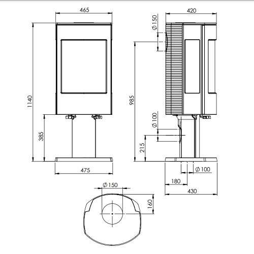 Stufa a legna Dovre Astro 4 CB/P 8 kW