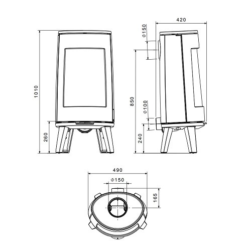 Stufa a legna Dovre Bold 300 | 7 kW