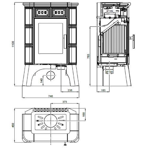 Stufa a legna Haas & Sohn TREVISO III 6,3 kW