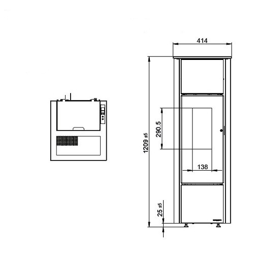 Stufa a pellet Wodtke family.nrg selection air+ 6/8 kW