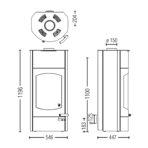 Stufa a legna Austroflamm Koko Xtra 2.0 | 6 kW