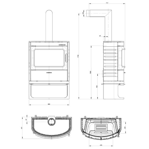Stufa a legna Austroflamm Cody 2.0 | 8 kW
