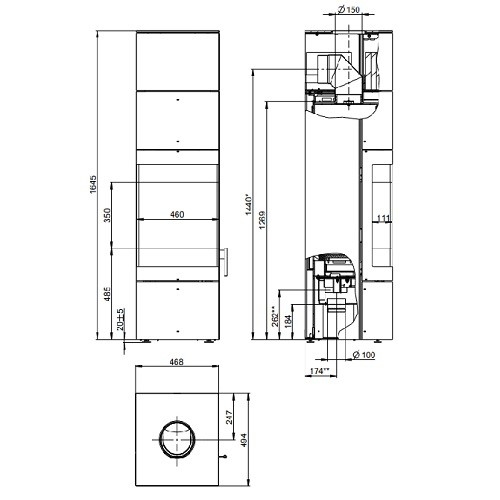 Stufa a legna Wodtke Stage FS14 | 6 kW