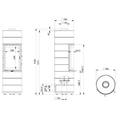 Stufa a legna Leda Peppa 6 kW
