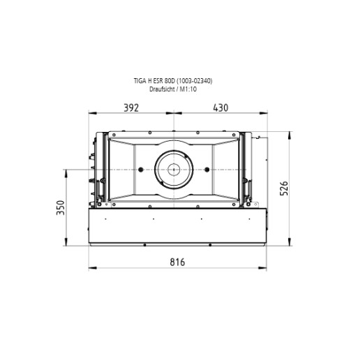 Inserto cheminée Leda Tiga H ESR 14 kW Disque d’angle