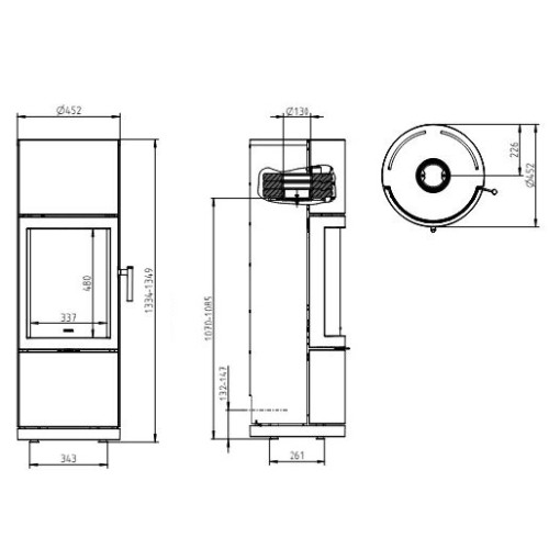 Stufa a legna Leda Greena 6 kW