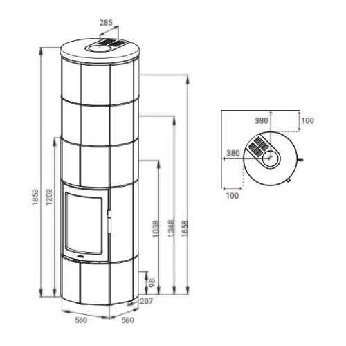 Stufa a legna Lotus Maestro 3 | 6,7 kW accumulateur de chaleur