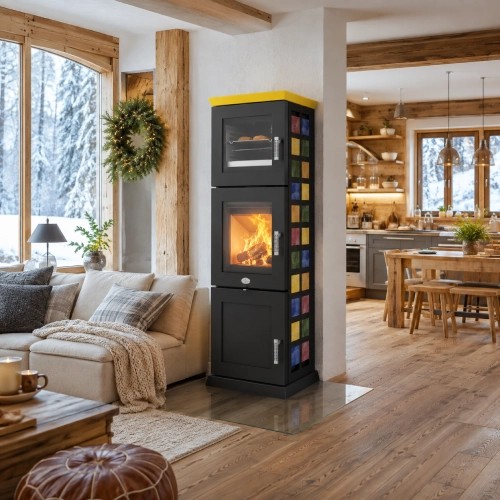 Stufa a legna Max Blank Florenz BF 6,5 kW Compartiment de cuisson