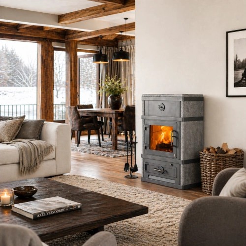 Stufa a legna Lotus 2080 | 8 kW stéatite