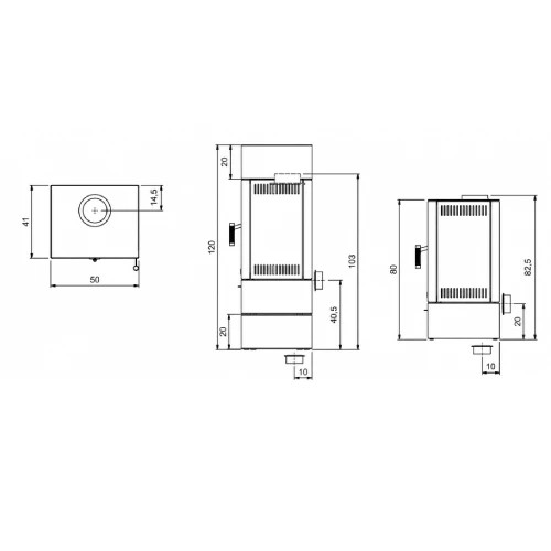 Stufa a pellet Max Blank Lille Basic ll / Lille Basic lll 7,9 kW