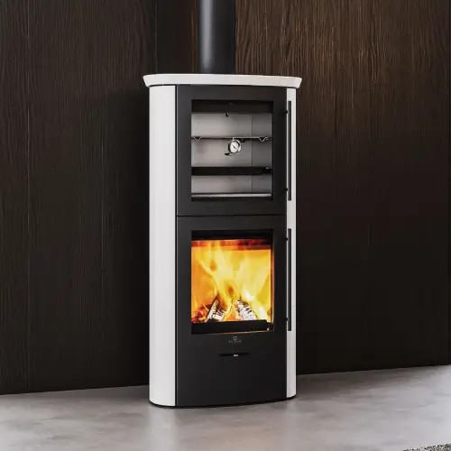 Stufa a legna Max Blank Rio BF Keramik 6,5 kW Compartiment de cuisson