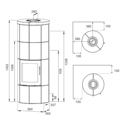Stufa a legna Lotus M2 | 6 kW