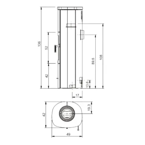 Inserto a legna Max Blank Turin SP Stone 5 kW