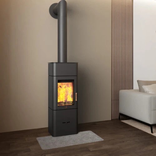 Stufa a pellet Max Blank Lyon S Steel 5 kW