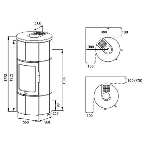 Stufa a legna Lotus Maestro 1 ecoLine 6 kW accumulateur