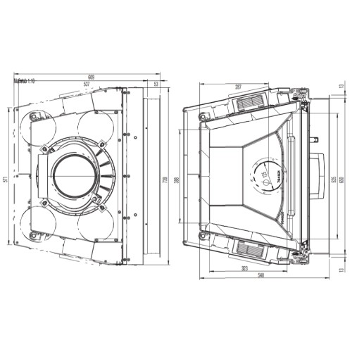 Inserto a legna Austroflamm 65S 2.0 | 8 kW porte coulissante