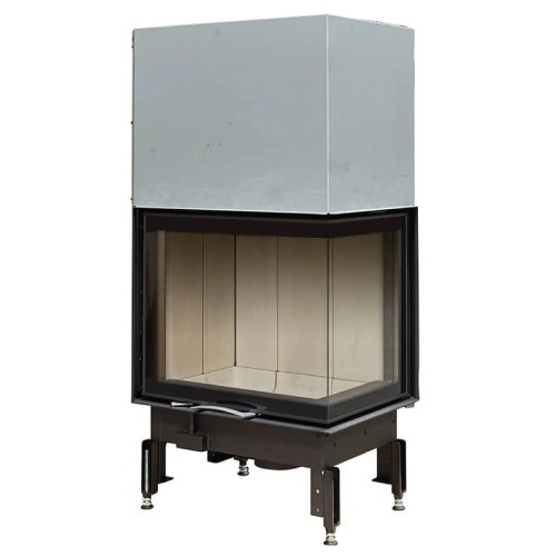Inserto a legna Austroflamm Cheminée d'angle 69x49x57S 2.0 | 12 kW porte coulissante