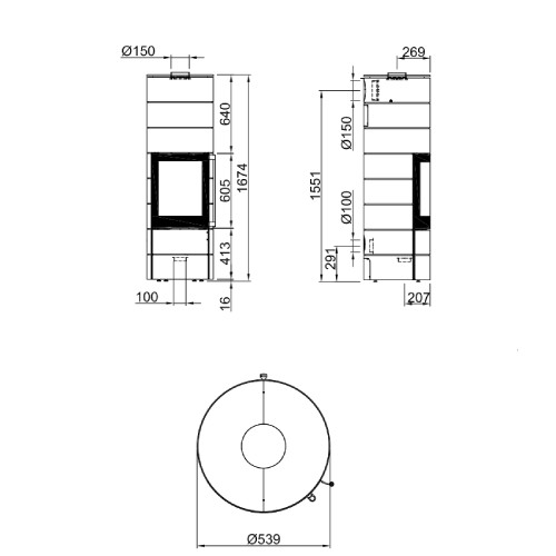 Stufa a legna Spartherm Ambiente A4 H2O 8 kW