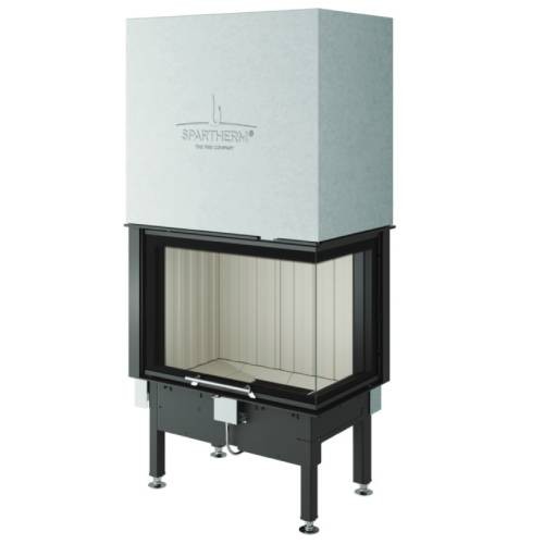 Inserto a legna Spartherm Varia 2R-68h 9,6 kW cheminée d'angle, porte coulissante